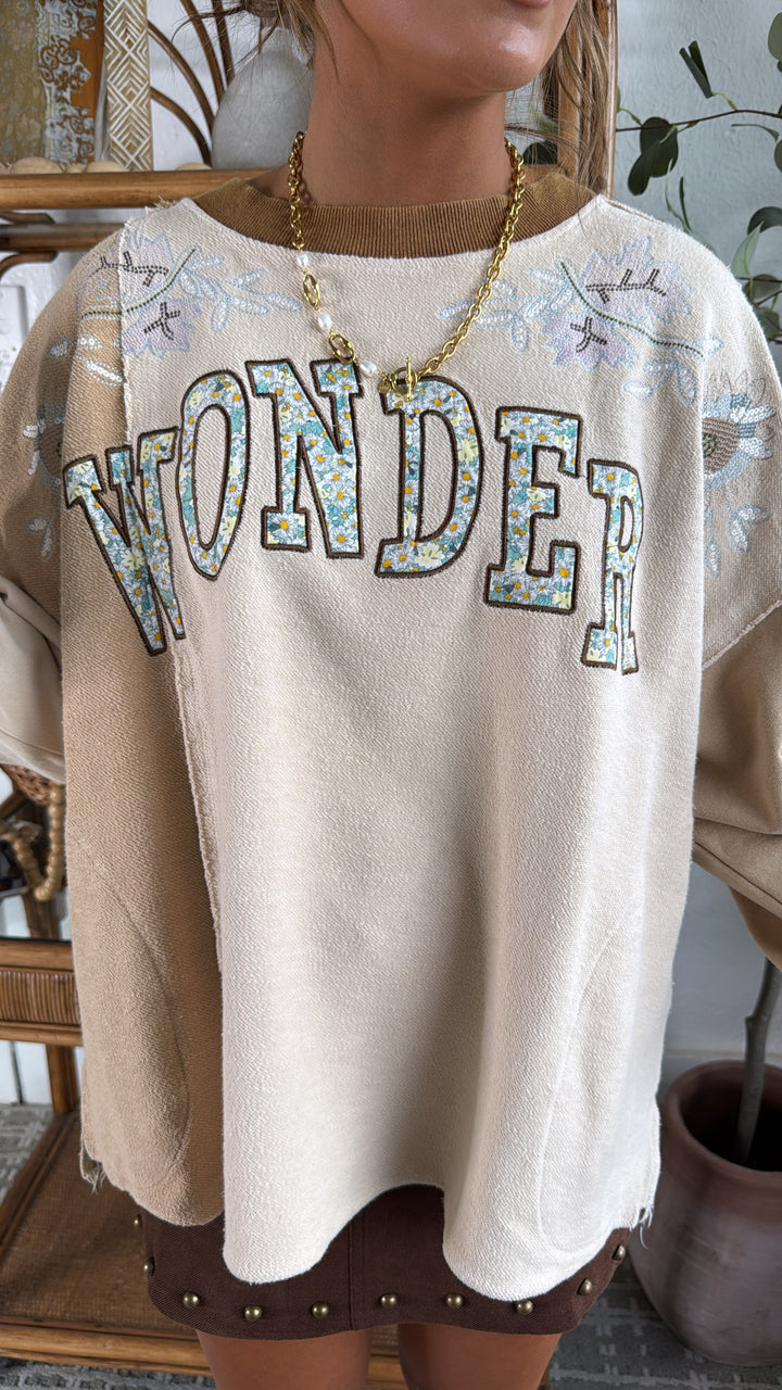 Wonder Graphic Top, Brown multi