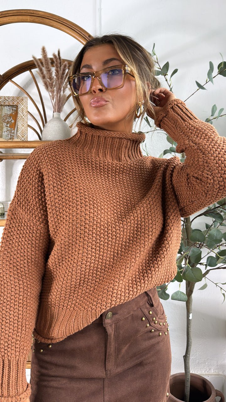Your Favorite Long Sleeve Turtleneck Sweater, Camel