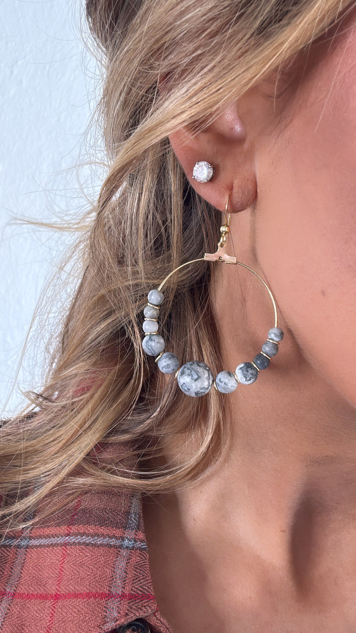 Cecelia Missy Gemstone Collection, Grey Jasper