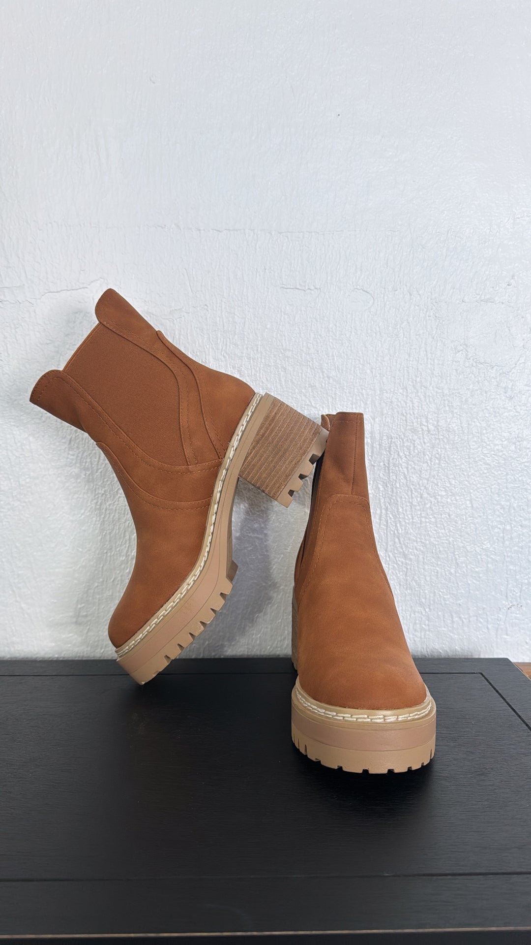 Torren Heeled Boots, Cognac