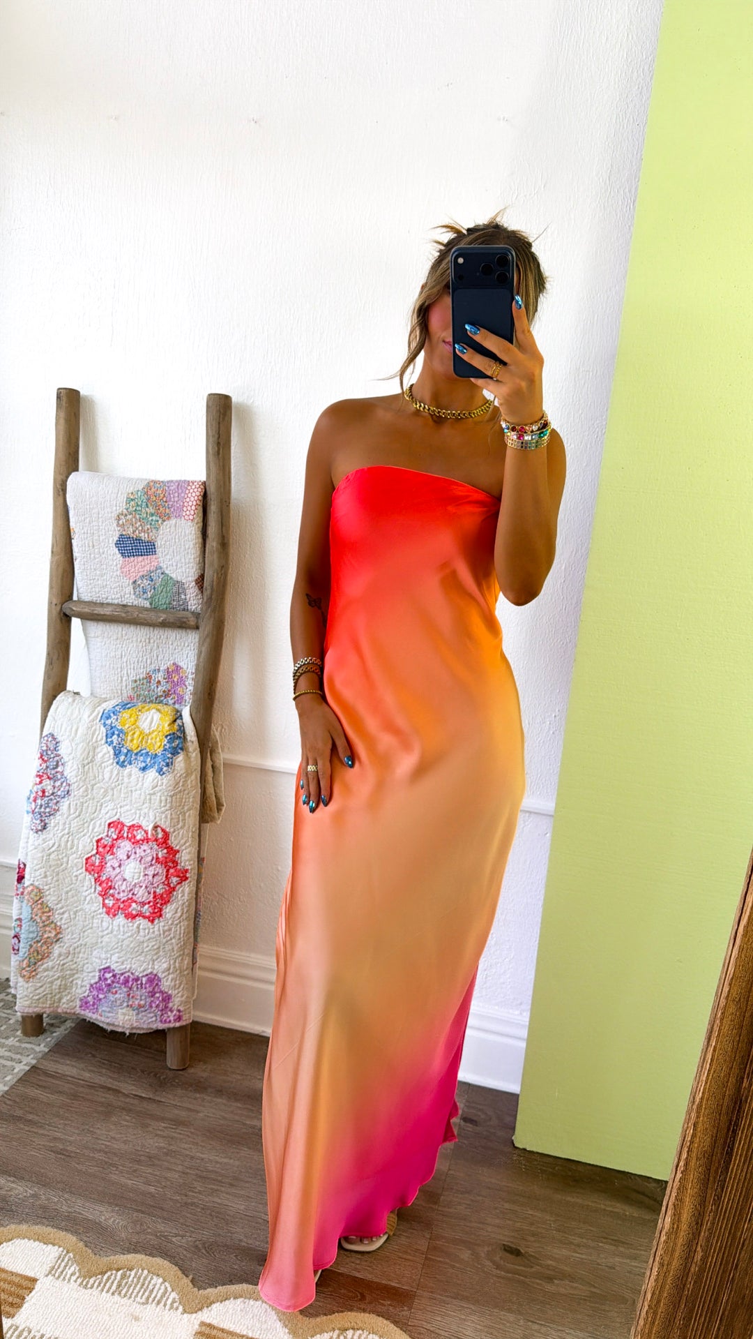 Juliet Classic Maxi Dress, Hibiscus Cosmo