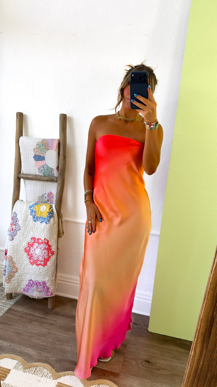 Juliet Classic Maxi Dress, Hibiscus Cosmo