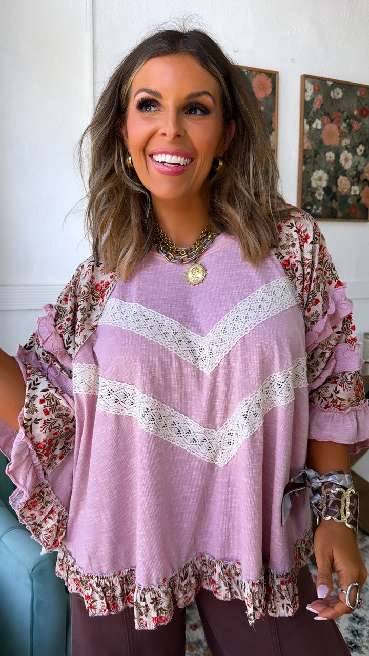 Cloud Vine Blouse, Mauve