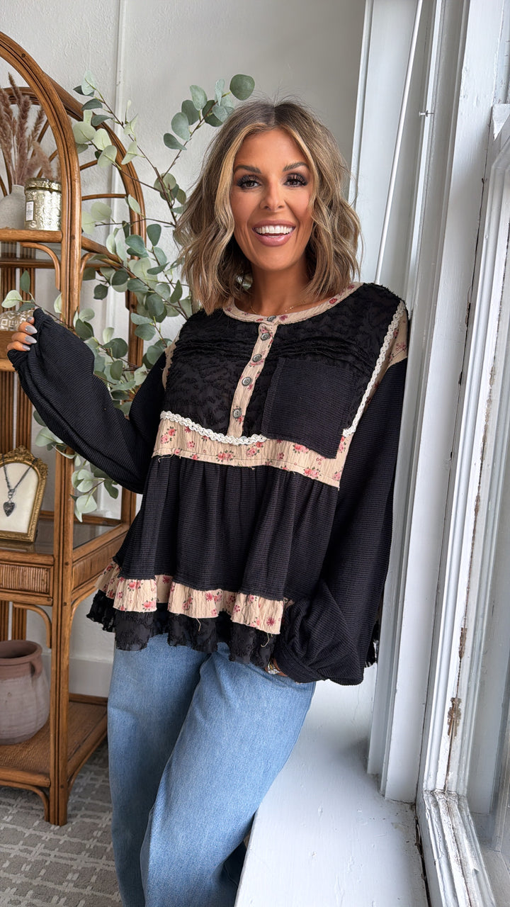 Darling Dream Blouse, Black