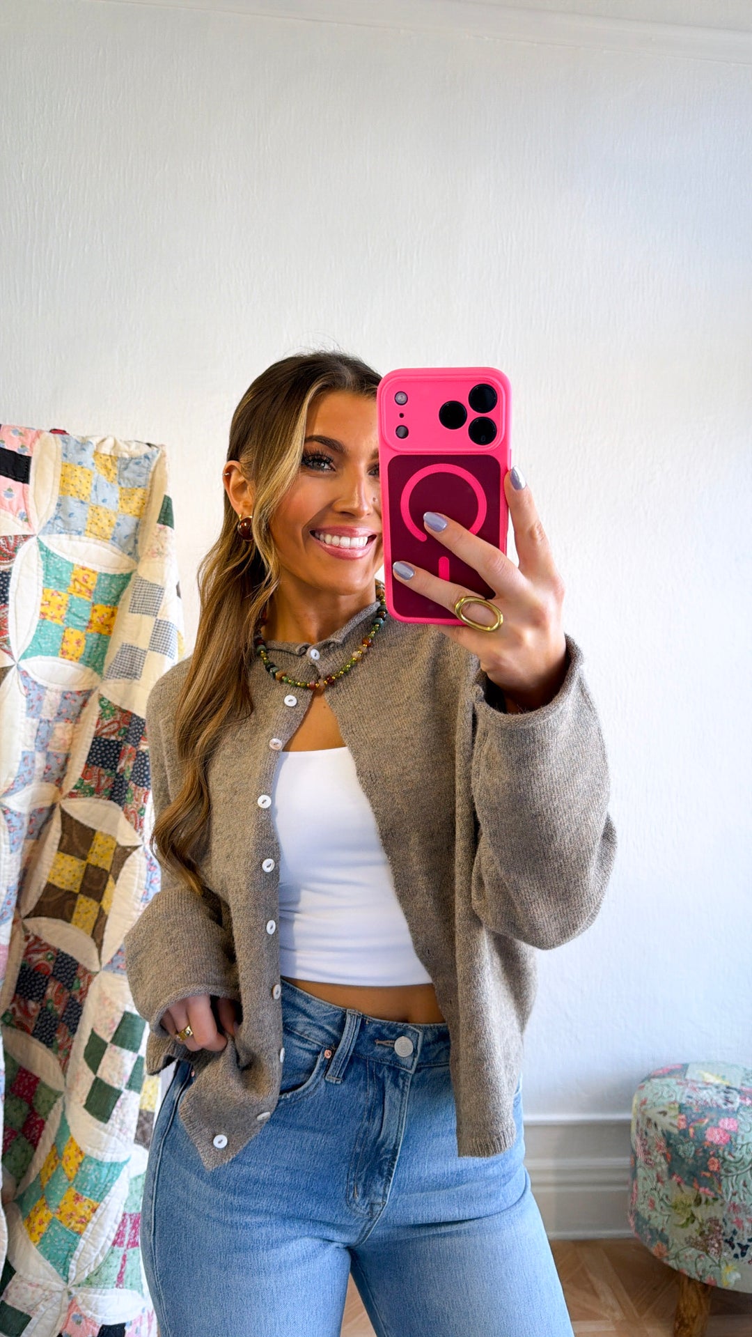 Penelope Knit Cardigan, Mocha