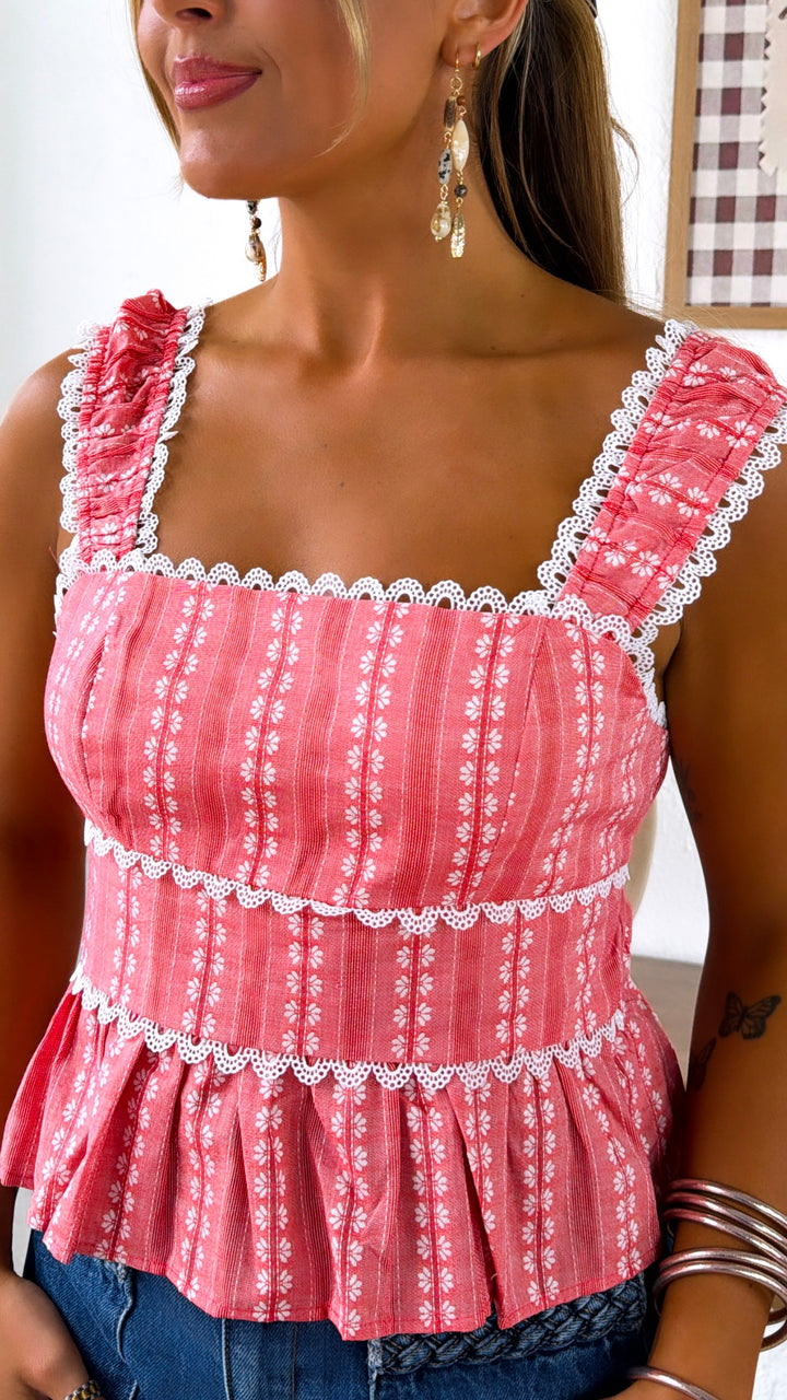 Summer Time Sweet Tank Top, Red