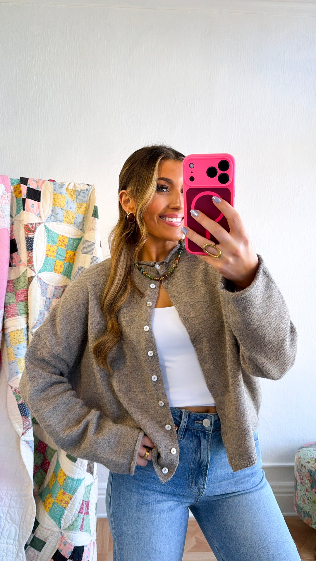 Penelope Knit Cardigan, Mocha