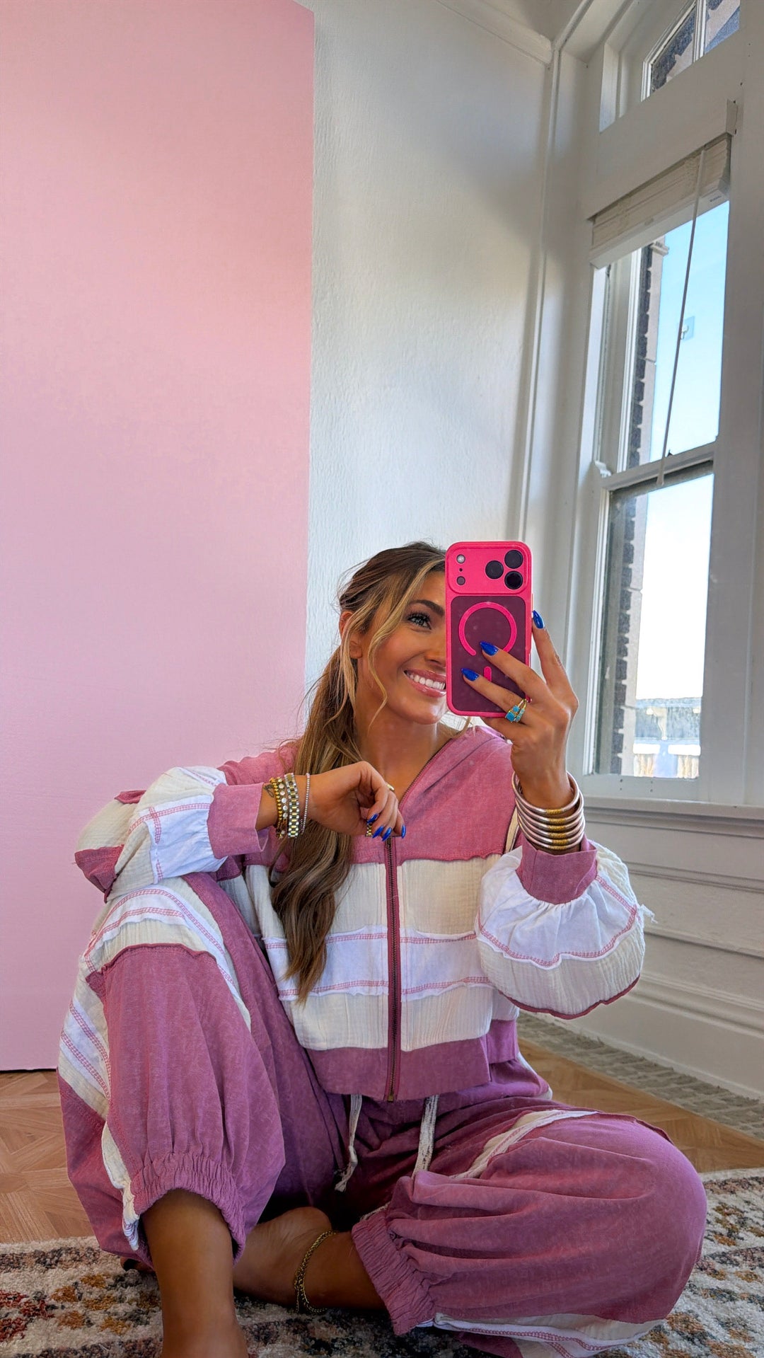 Easy Street Zip Up Jacket, Cloud Pink