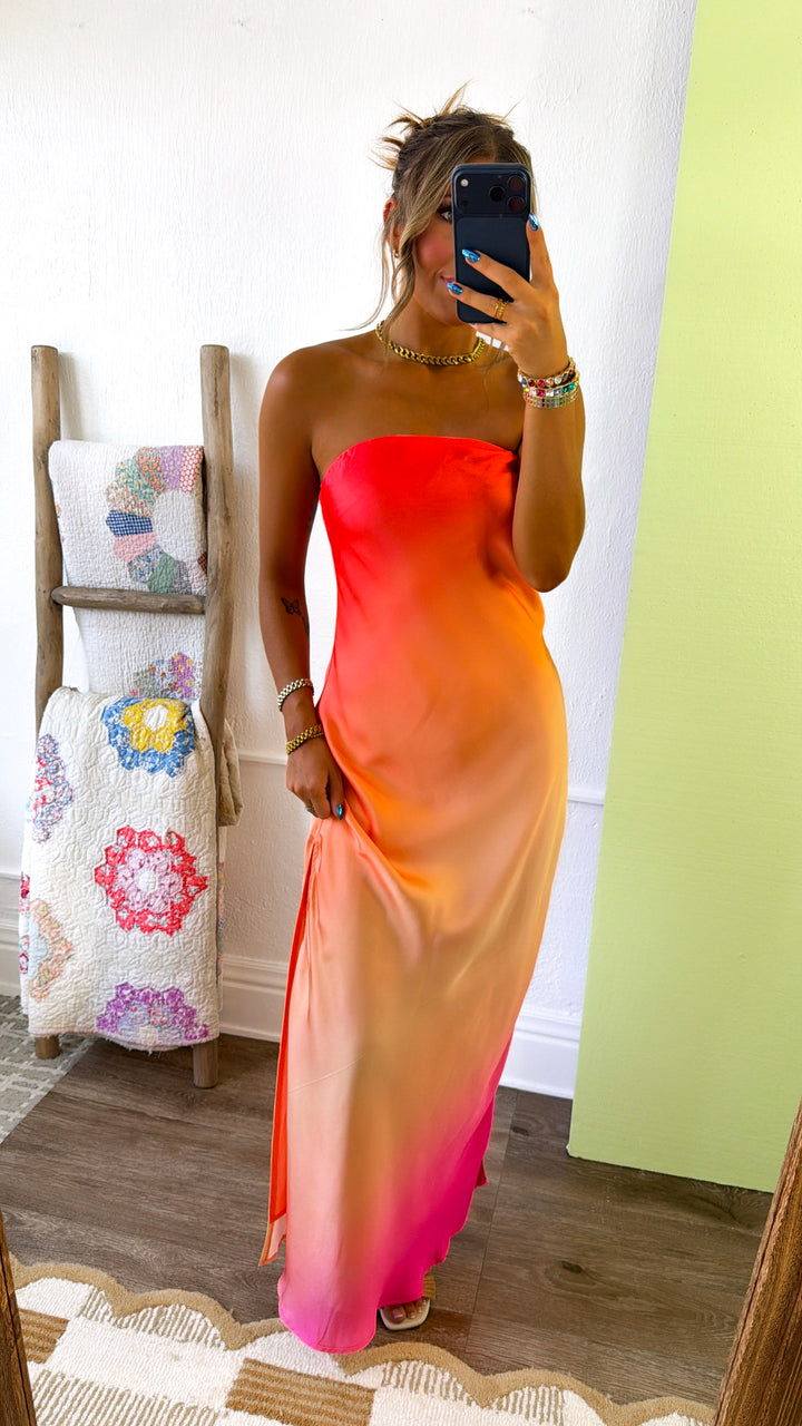 Juliet Classic Maxi Dress, Hibiscus Cosmo