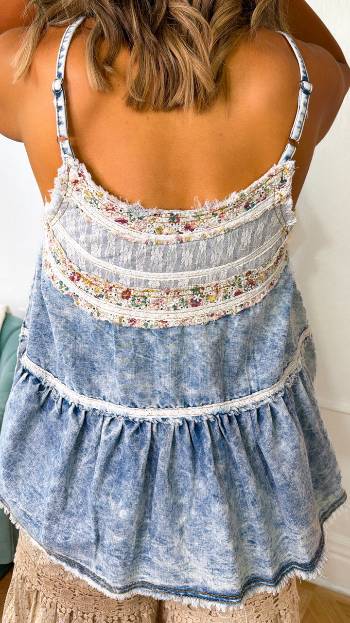 Piece Of Sunshine Tank Top, Denim