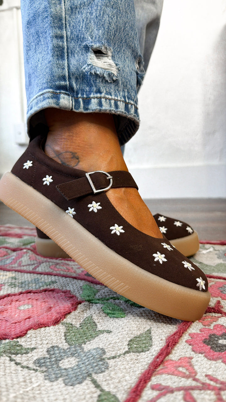 Daisy Jo Mary Jane Sneakers, Espresso
