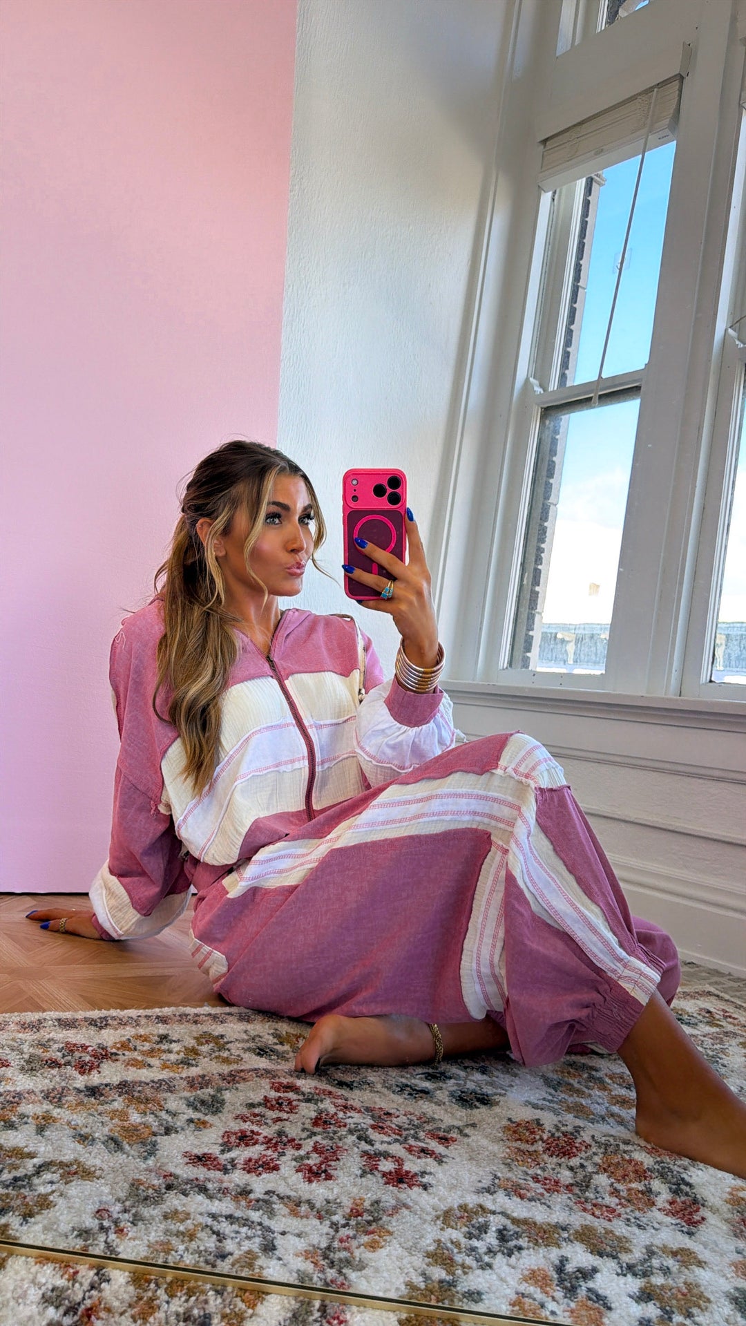 Easy Street Zip Up Jacket, Cloud Pink