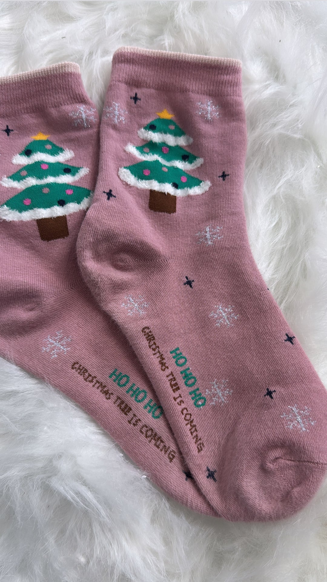 Christmas Tree Sock, Pink