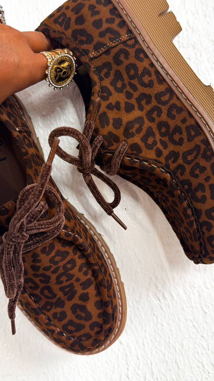 CORKYS: Falling For It Lace Up Shoes, Leopard