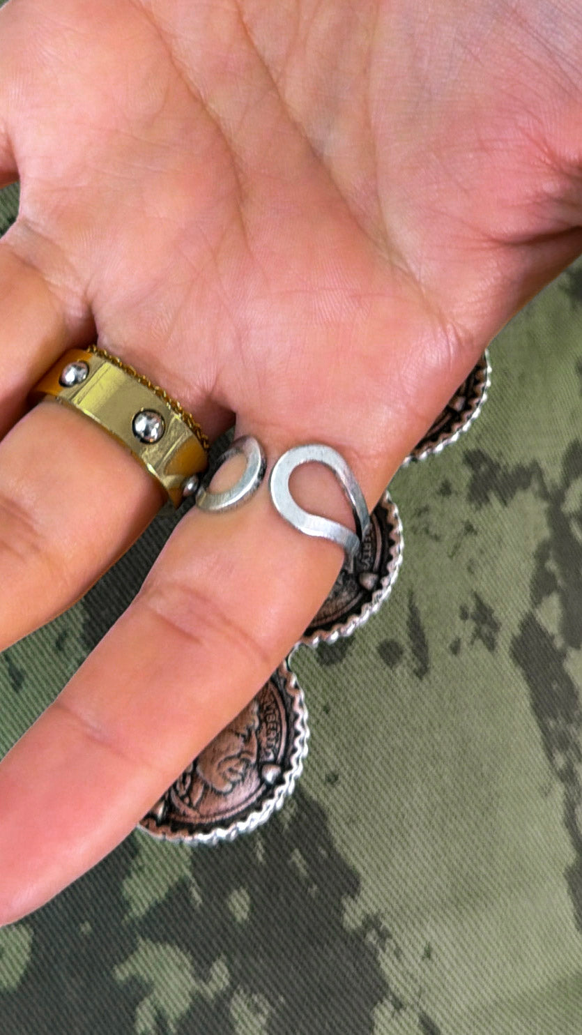 Triple Silver Quater Ring