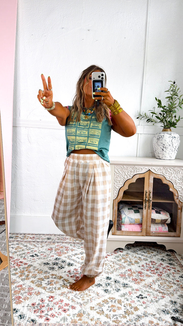 Uptown Checkered Pants, Oatmeal