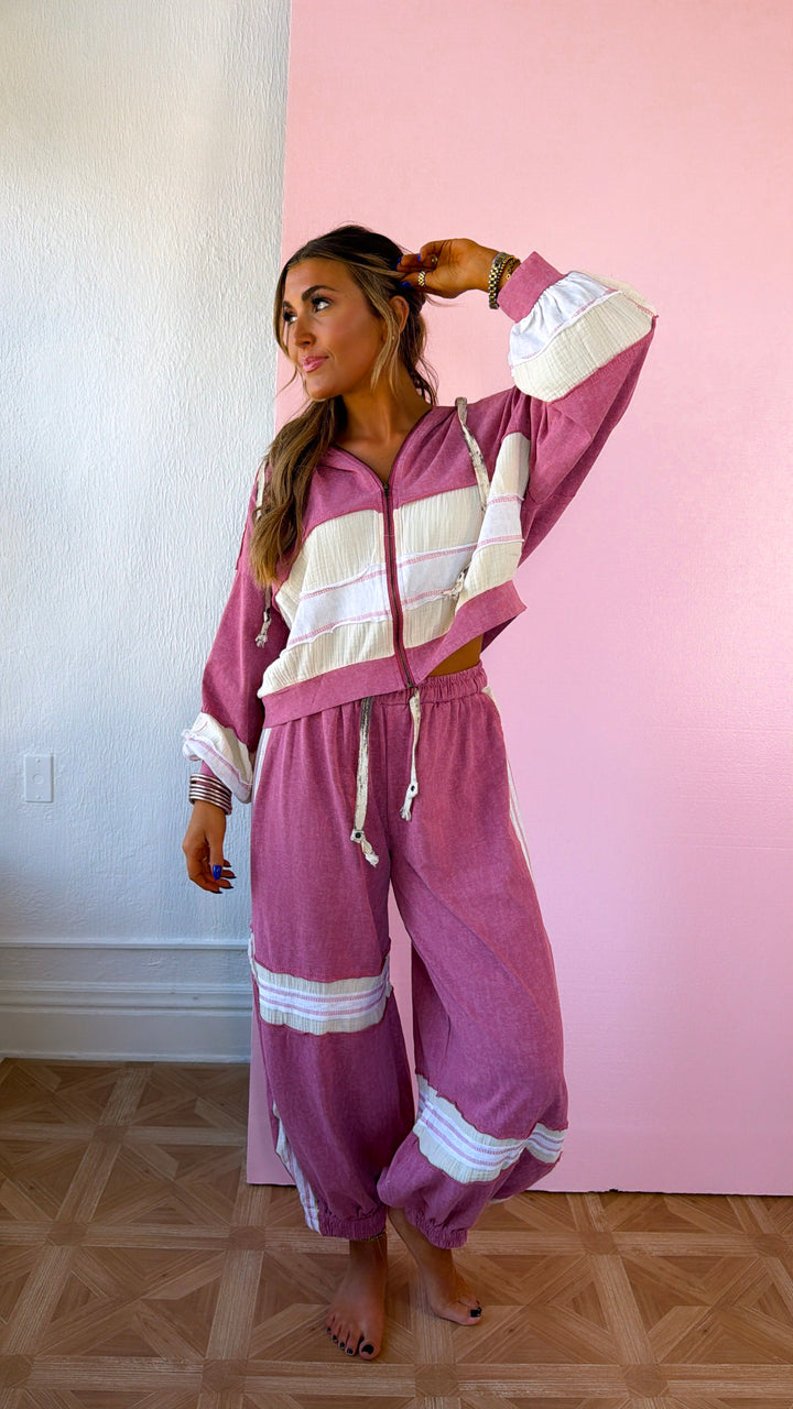 Easy Street Zip Up Jacket, Cloud Pink