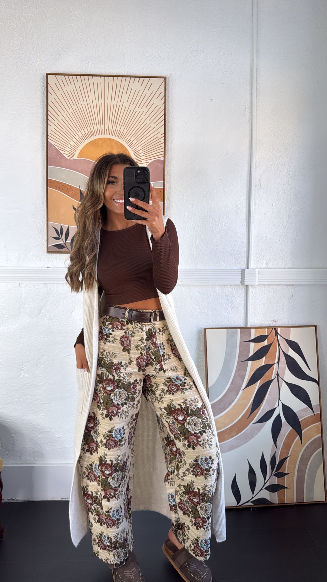 The Old Manor Tapestry Pant, Beige Mauve