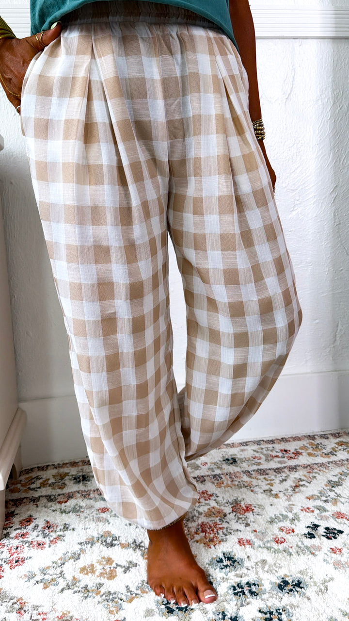 Uptown Checkered Pants, Oatmeal