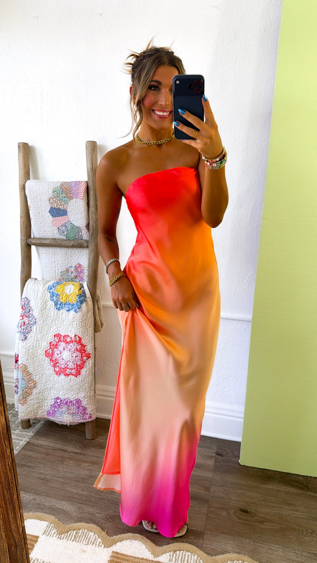 Juliet Classic Maxi Dress, Hibiscus Cosmo