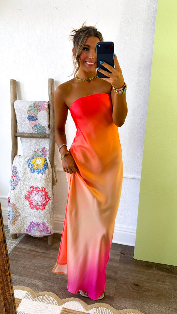 Juliet Classic Maxi Dress, Hibiscus Cosmo