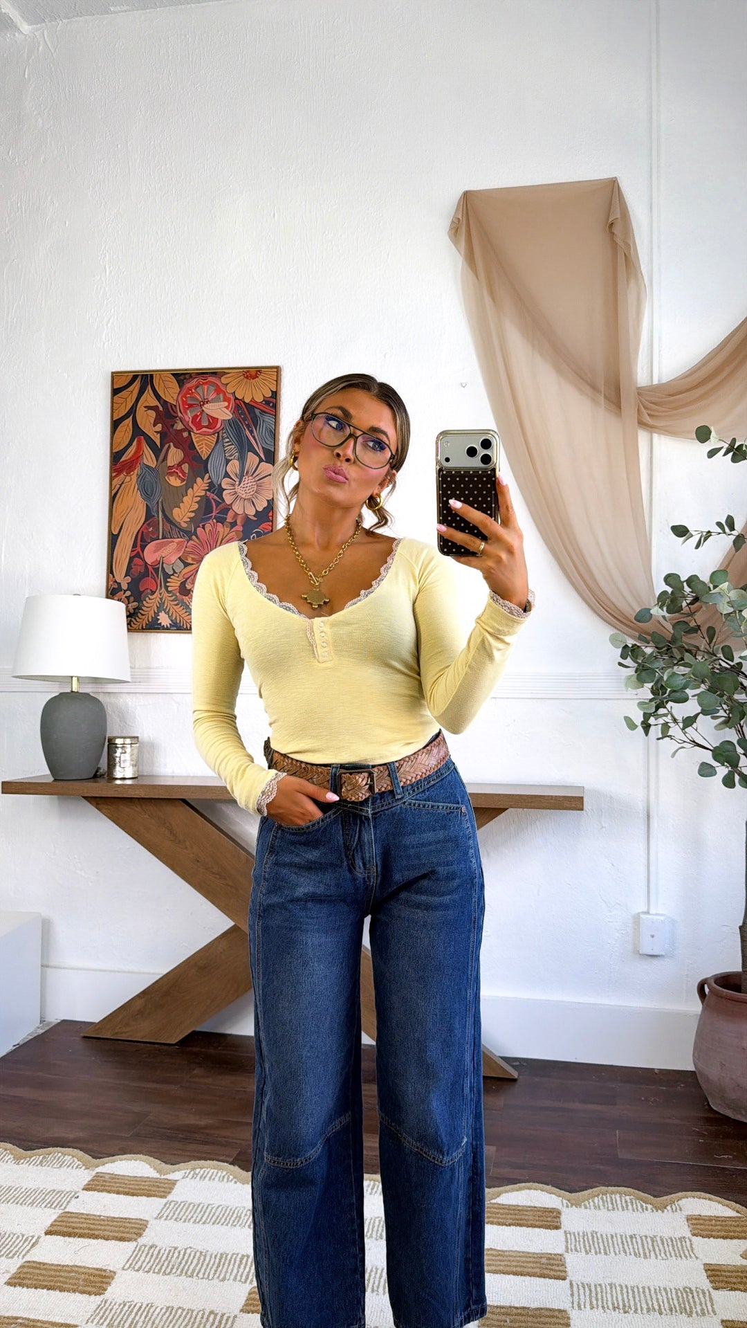 In the Details Long Sleeve Top, Lt. Yellow