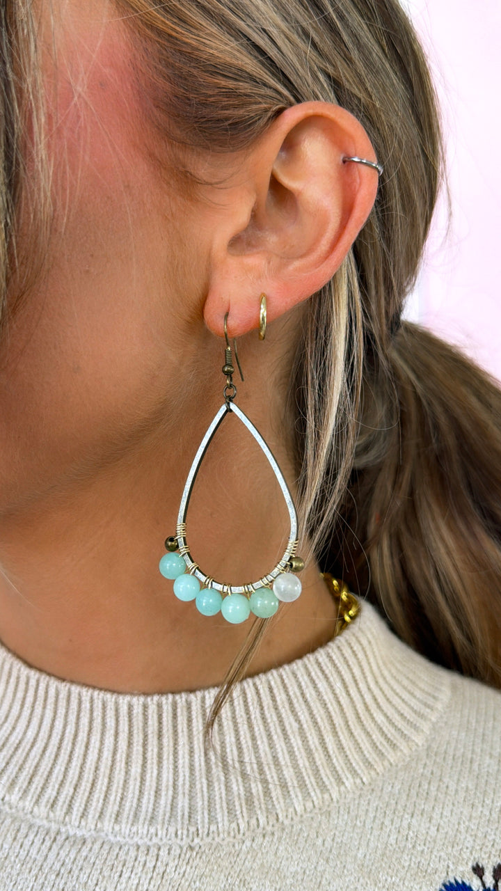Cody Earrings Amazonite