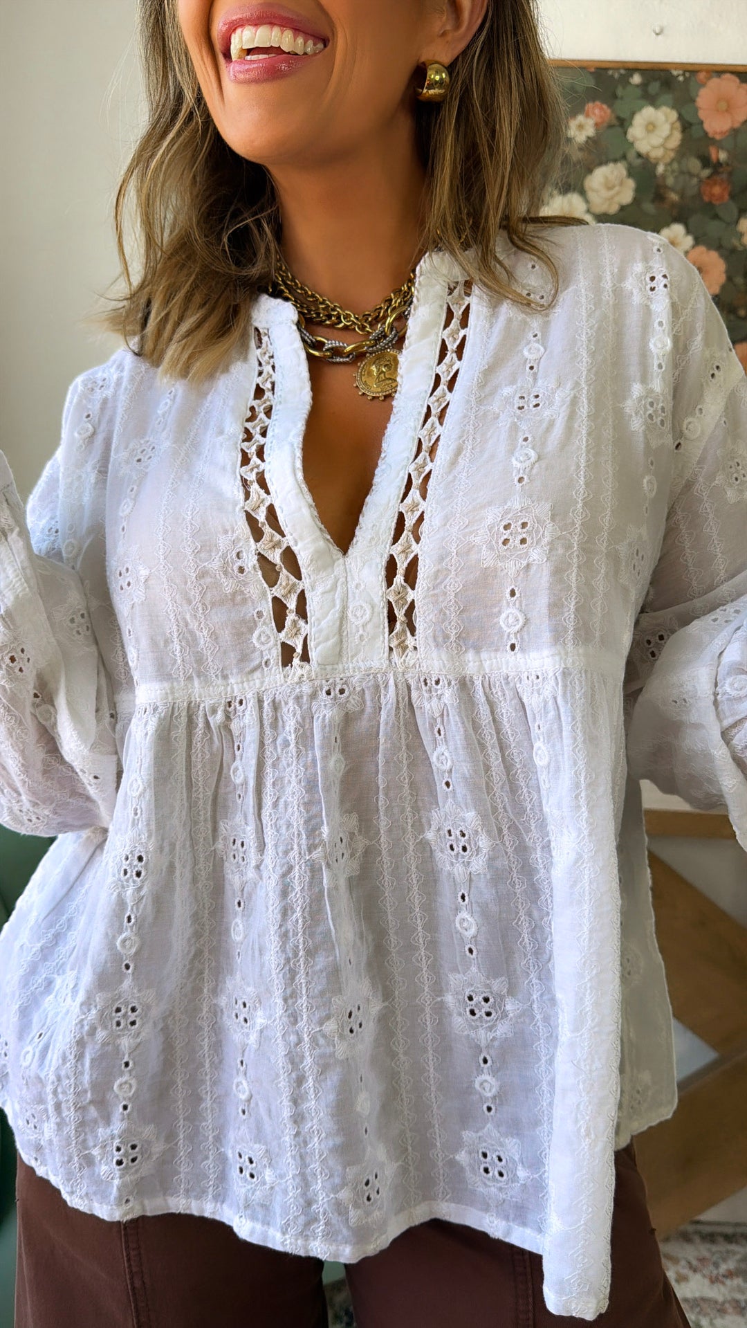 Florence Bay Blouse, Off White