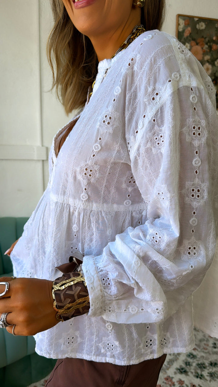 Florence Bay Blouse, Off White
