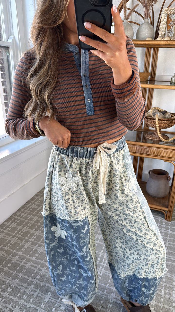 Blue Skies Flutter Jogger, Blue Multi