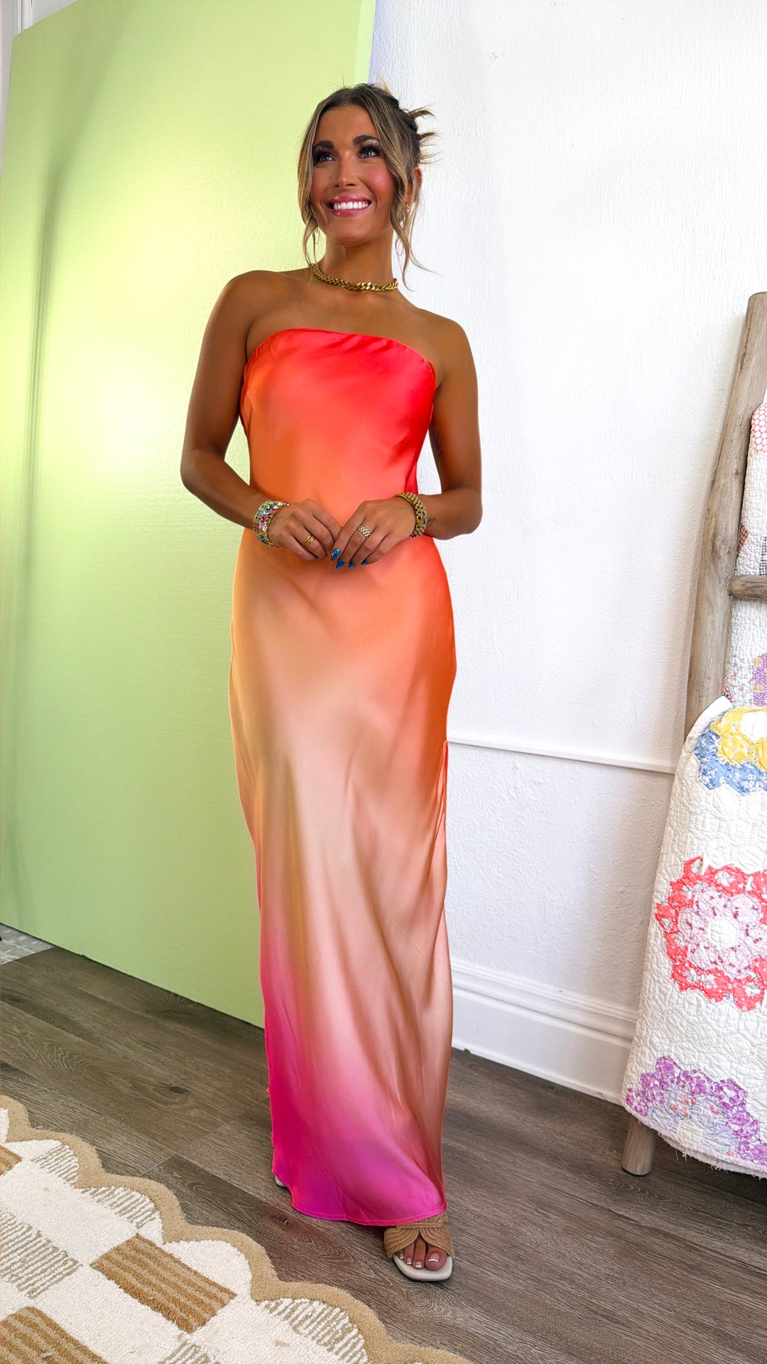 Juliet Classic Maxi Dress, Hibiscus Cosmo