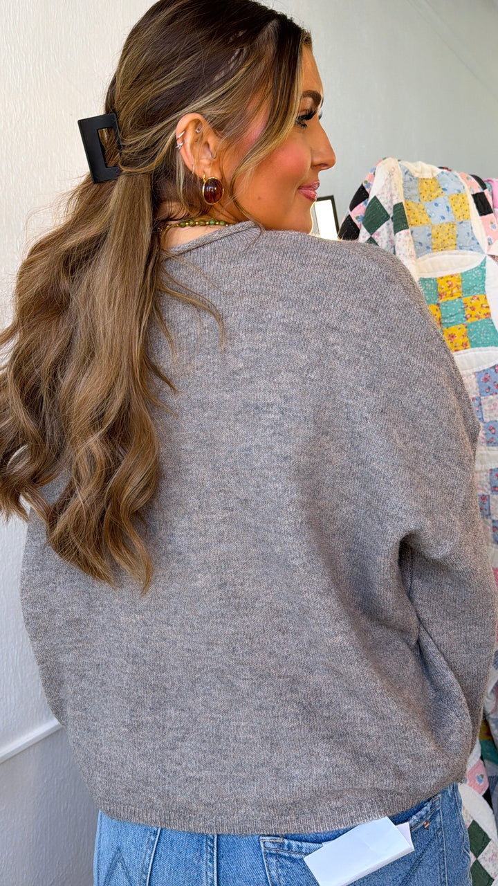 Penelope Knit Cardigan, Mocha