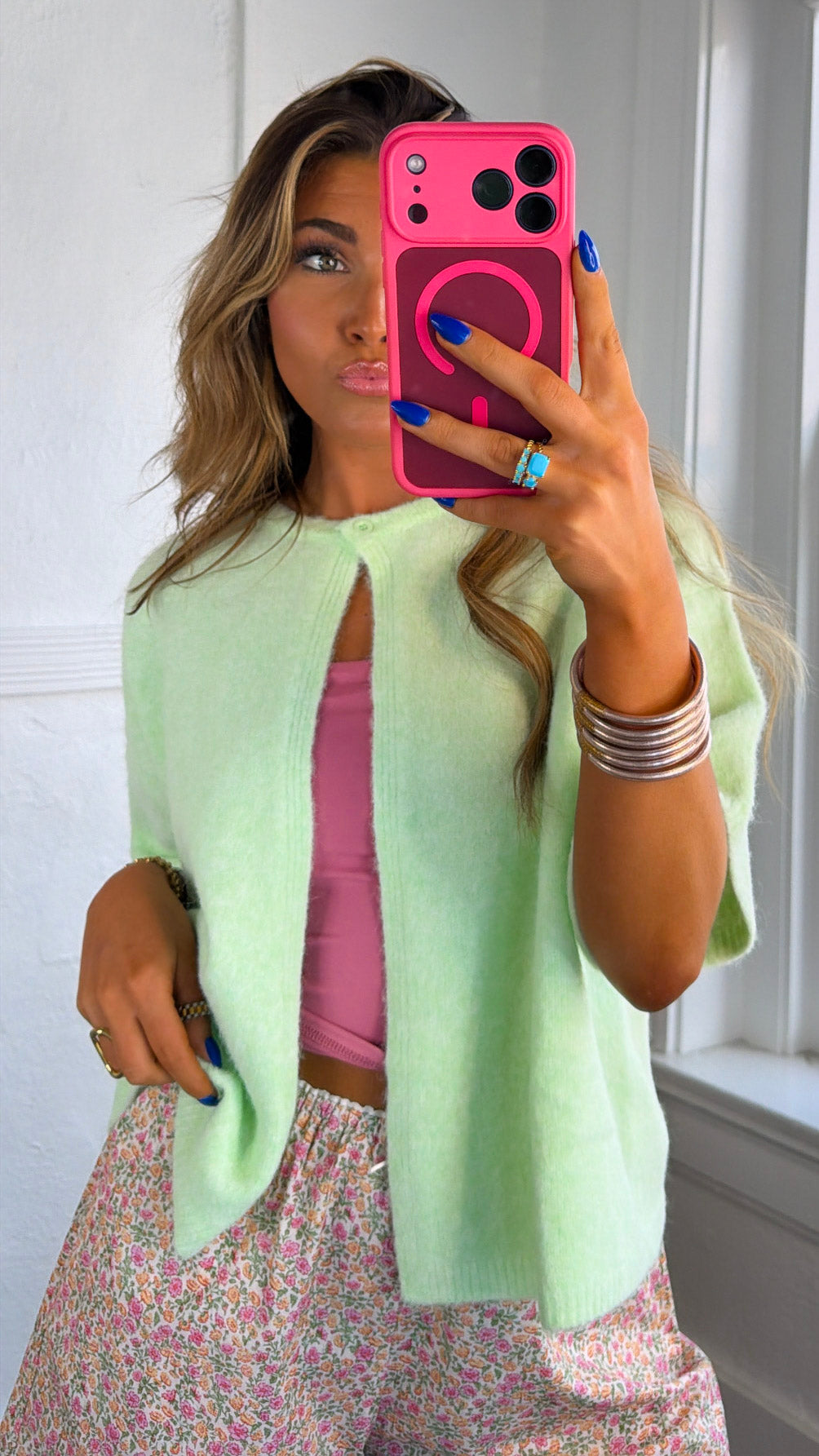 Lilac Skies Knit Sweater, Mint