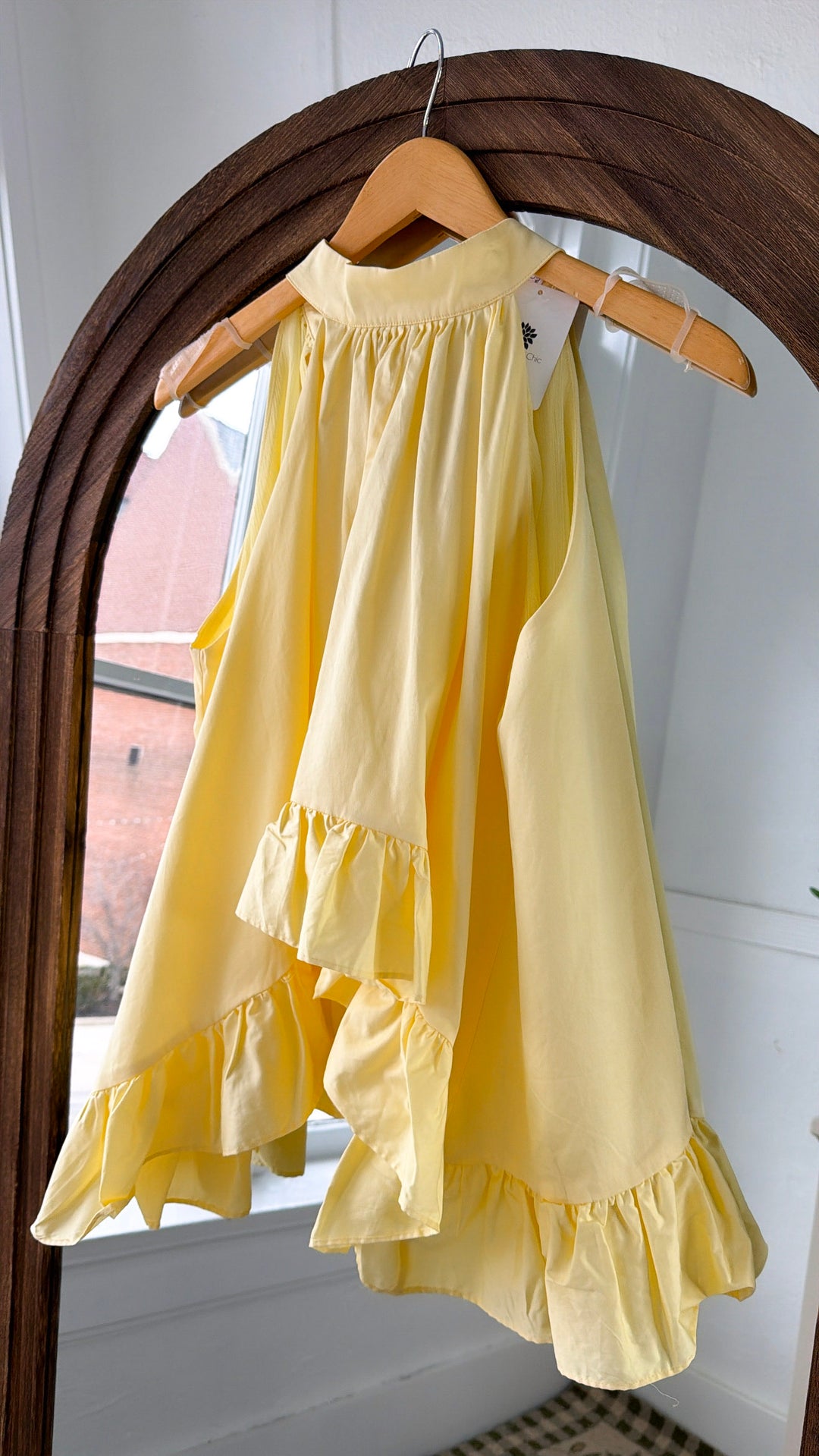 Halter Flow Top, Butter Yellow