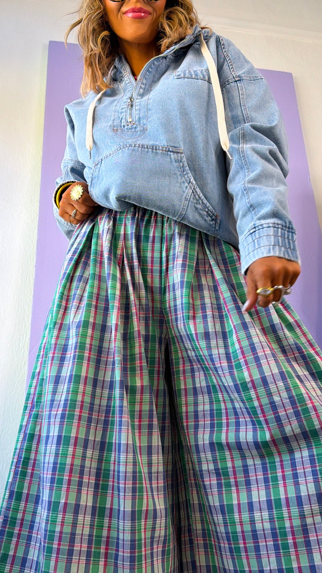 Easy Spring Quarter Zip, Lt. Denim