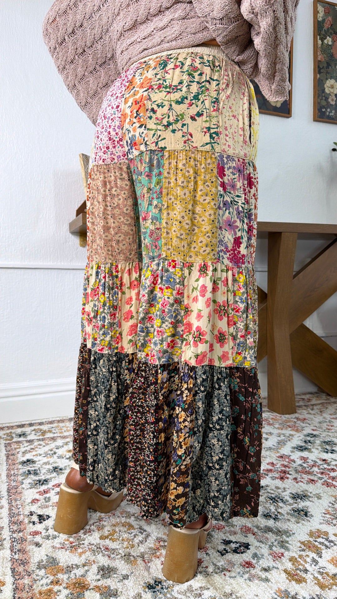 Rosey Willow Tiered Pant, Multi