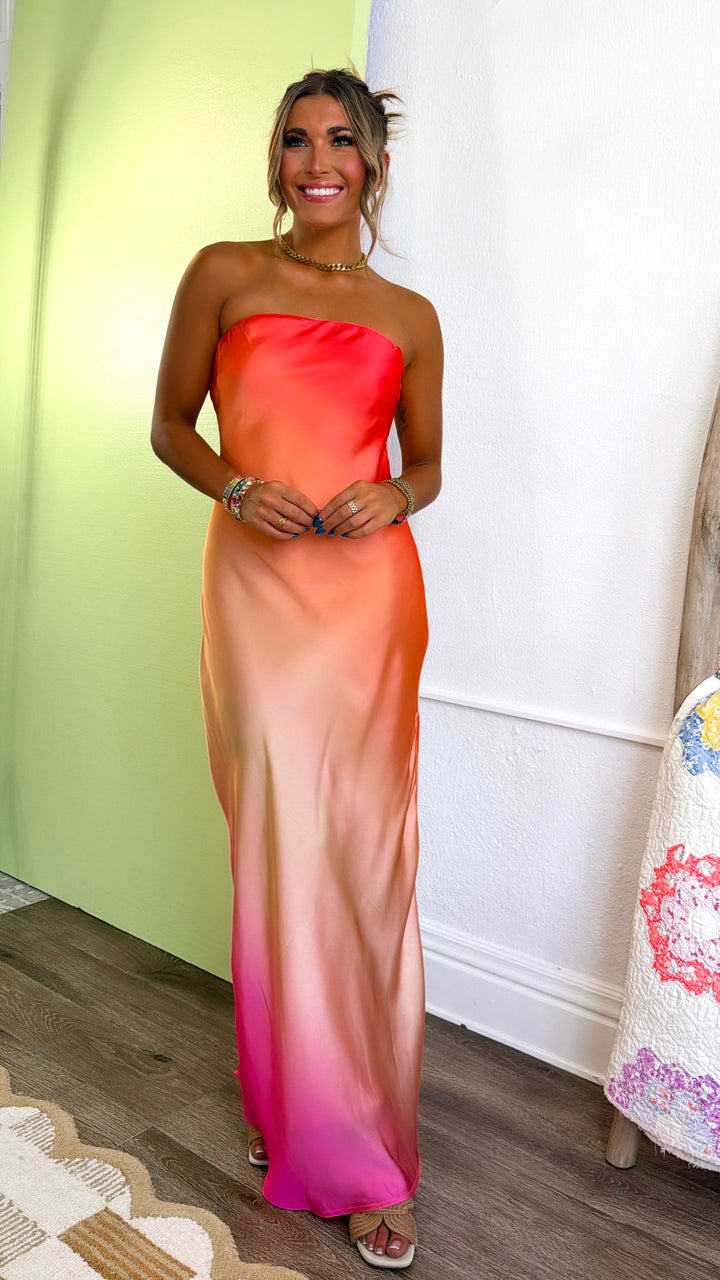 Juliet Classic Maxi Dress, Hibiscus Cosmo