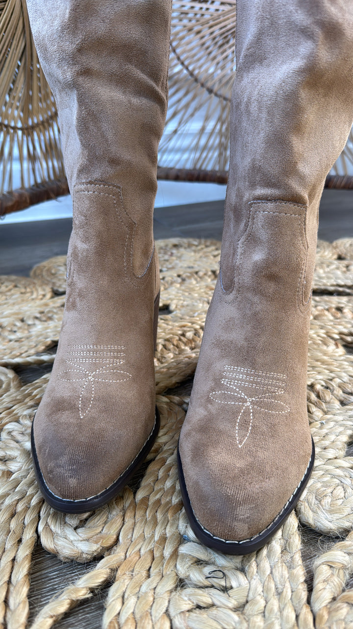 Willowmere Knee High Boots, Latte