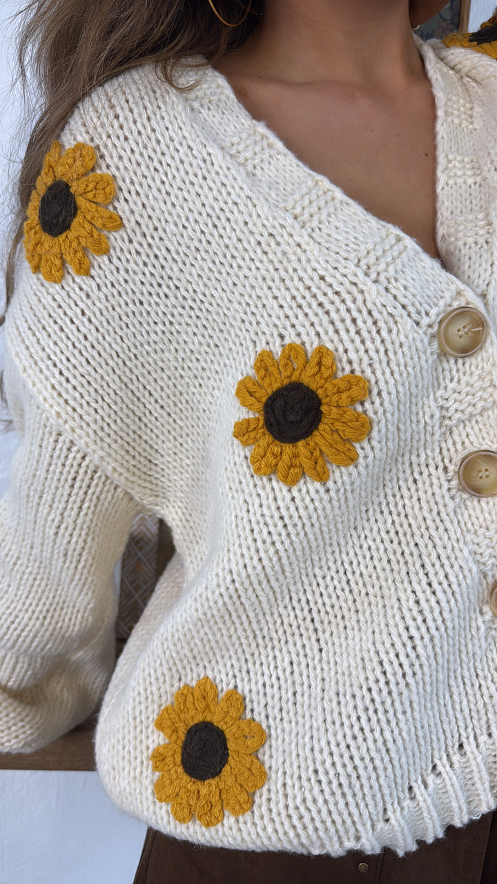 Sunflower Fields Cardigan, Cream