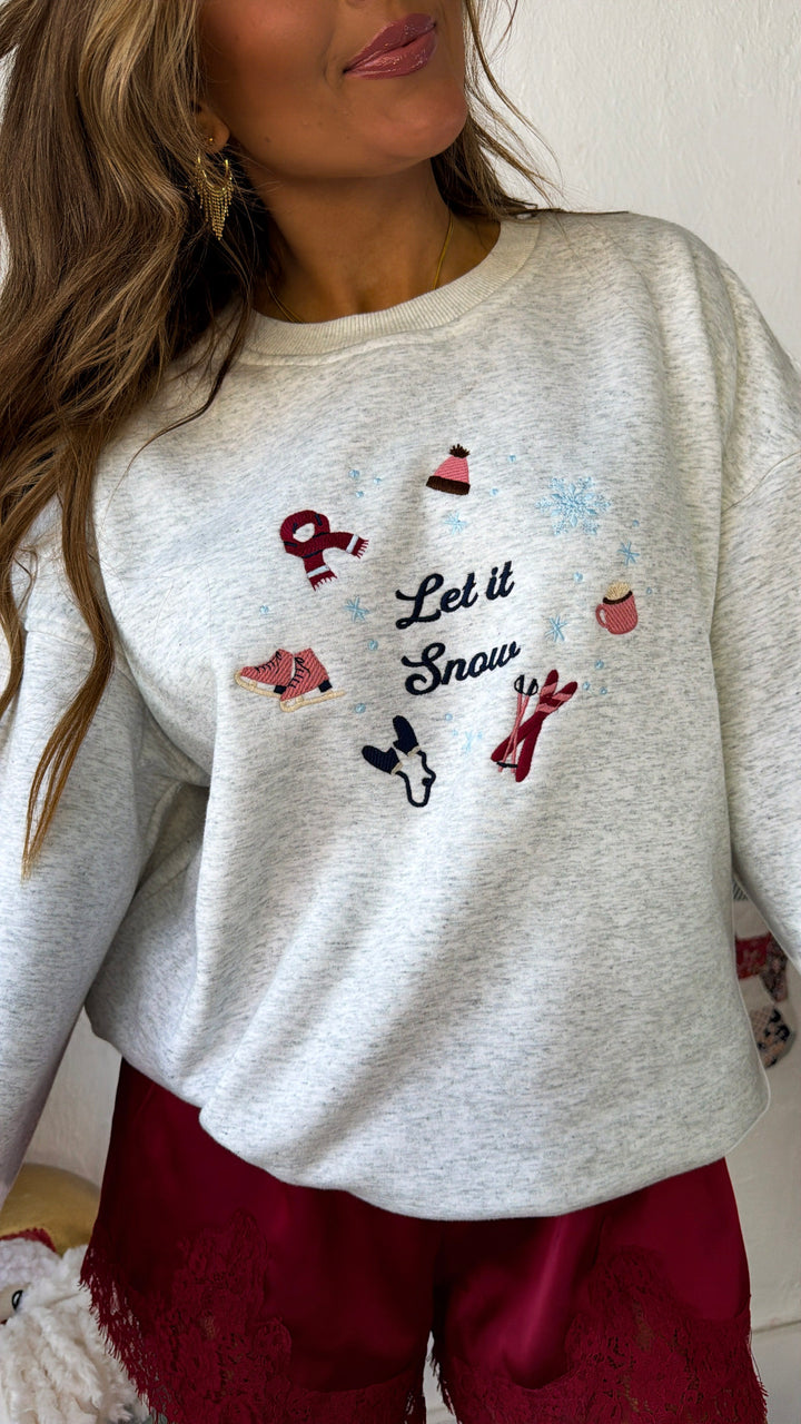 Winter Skis Crewneck, Melange