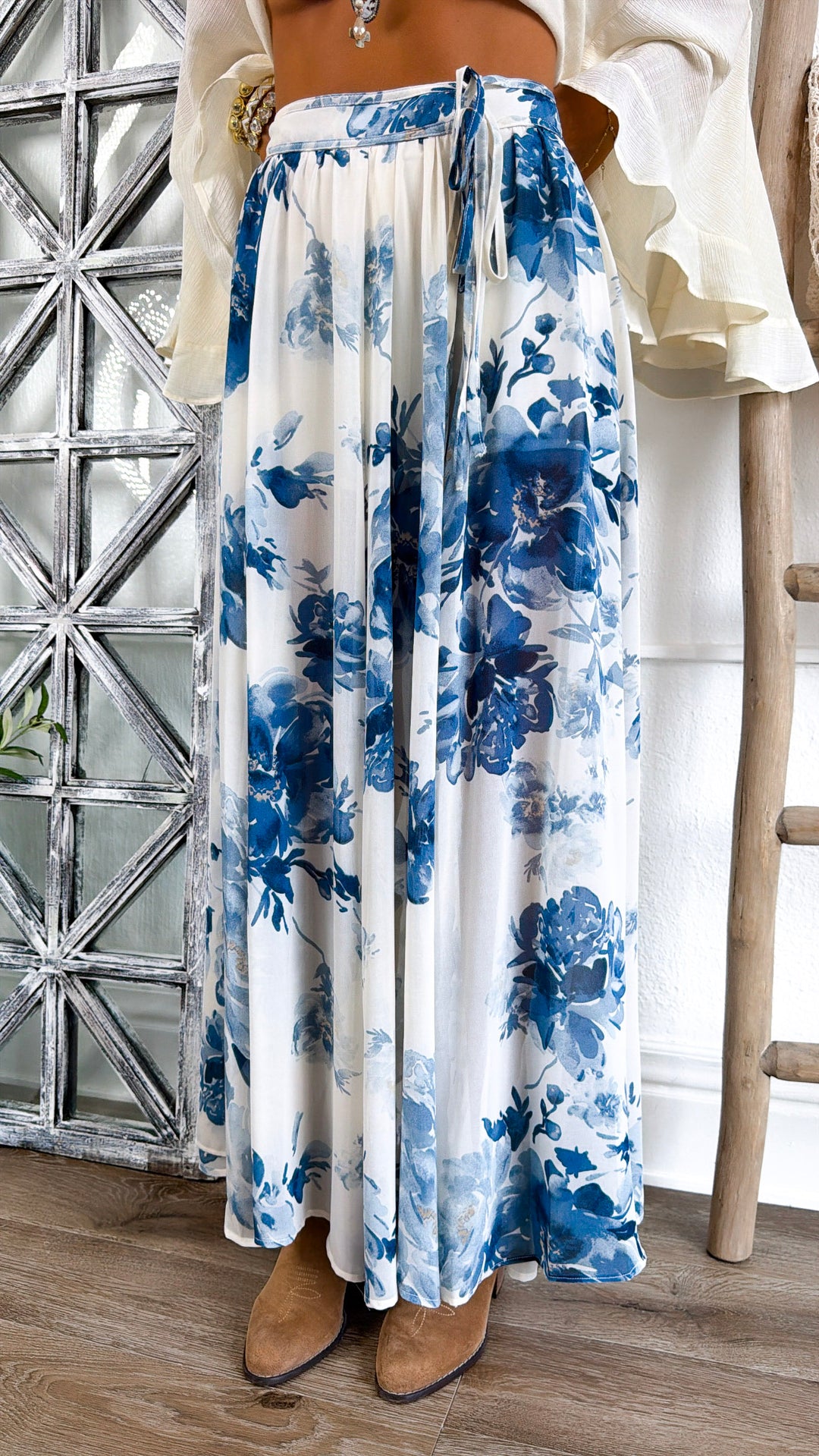 Vince Riviera Maxi Skirt, Retro Blue