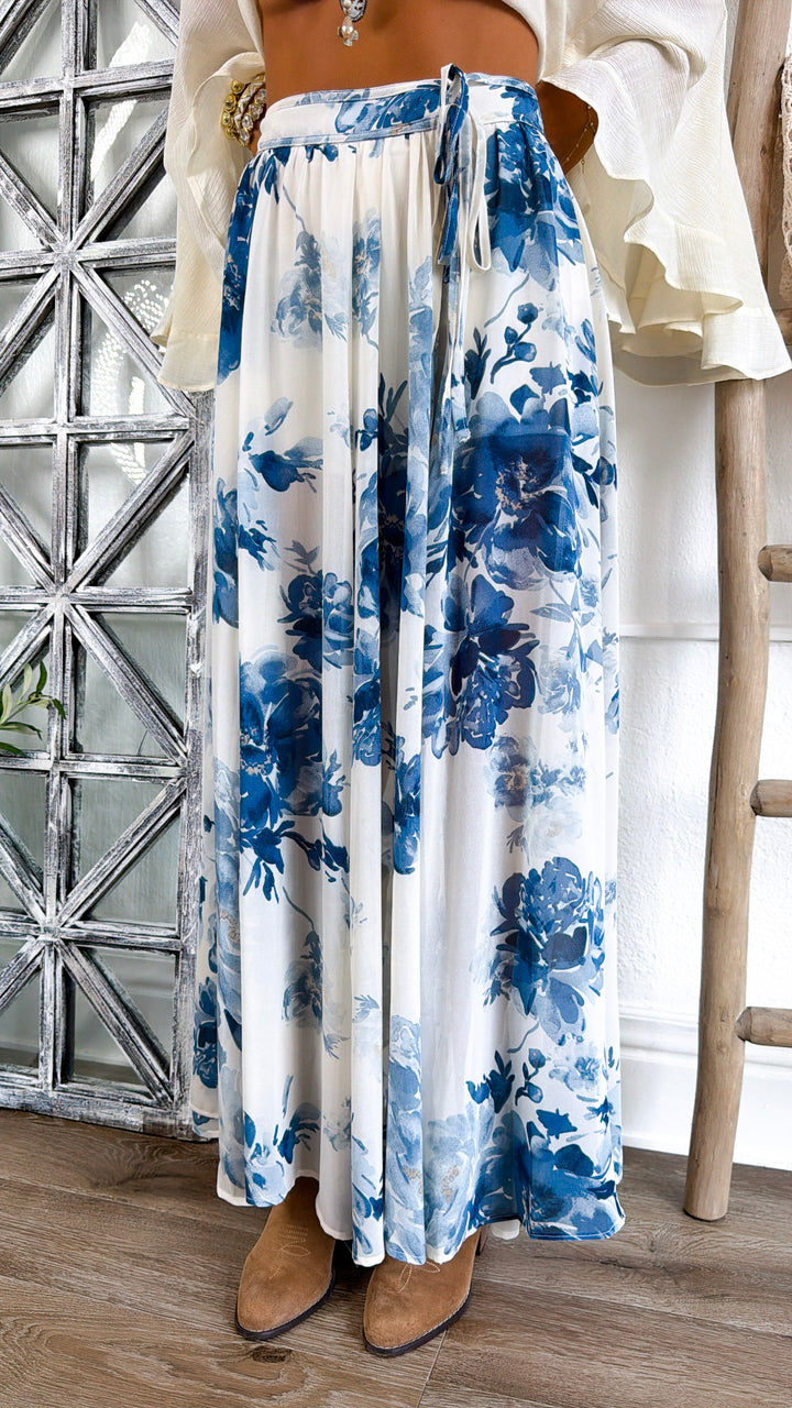 Vince Riviera Maxi Skirt, Retro Blue
