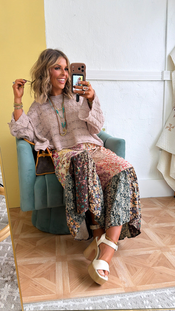 Seaside Knit Sweater, Caramel Almond