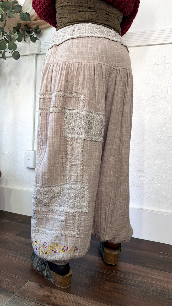 Falling For You Joggers, Taupe Grey
