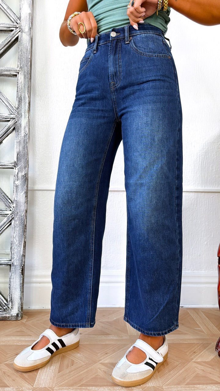 Callum Denim Barrels, DK. Wash