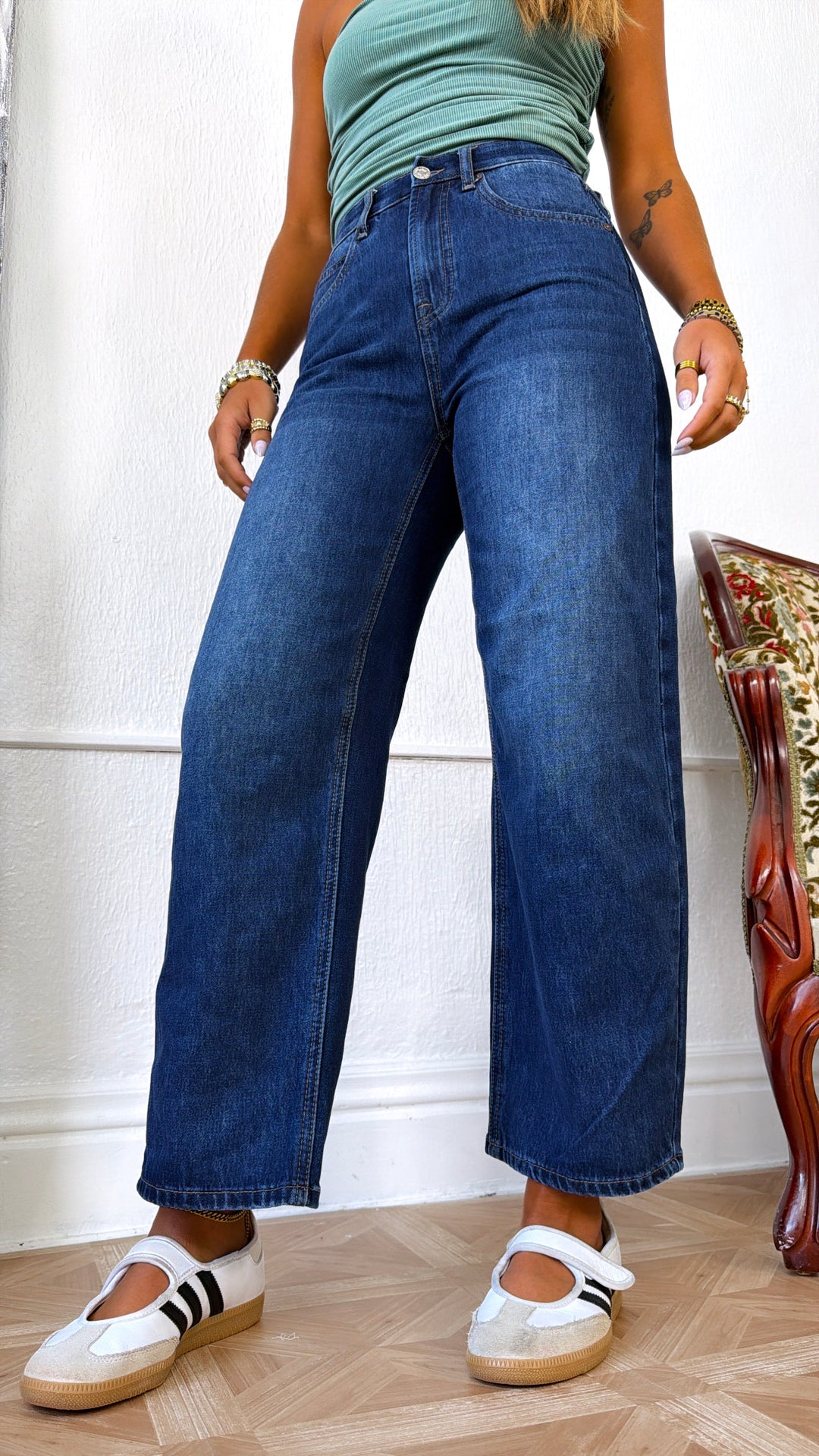 Callum Denim Barrels, DK. Wash