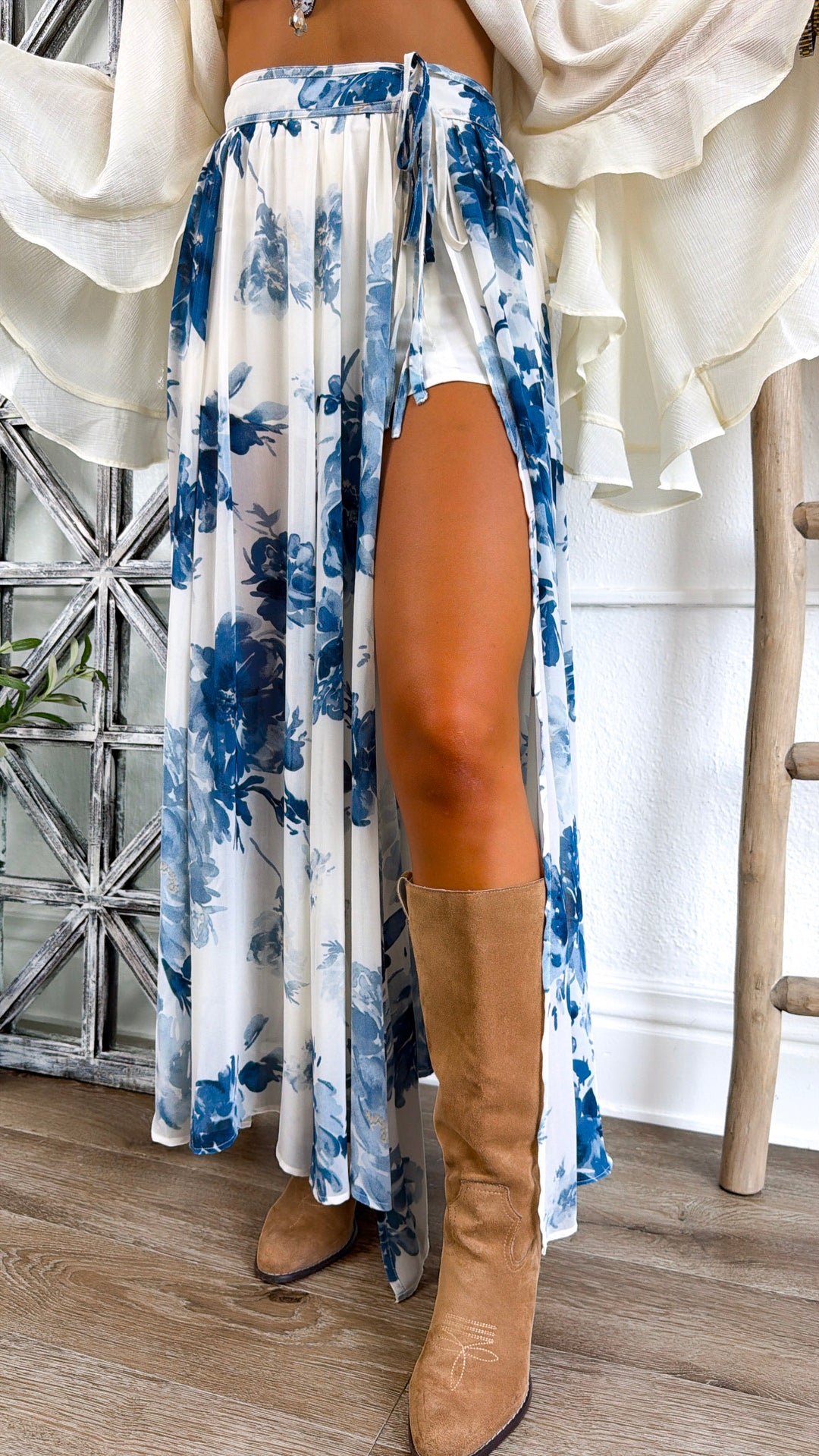 Vince Riviera Maxi Skirt, Retro Blue