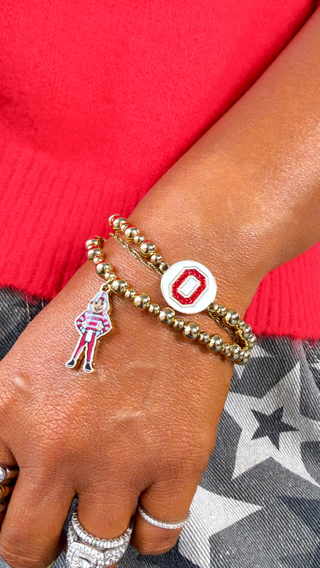 Ohio State Beaded Bracelet Set Of 2