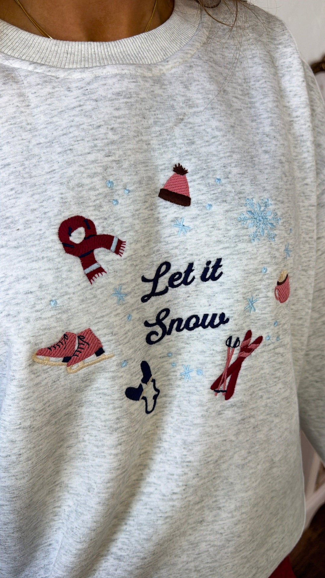 Winter Skis Crewneck, Melange