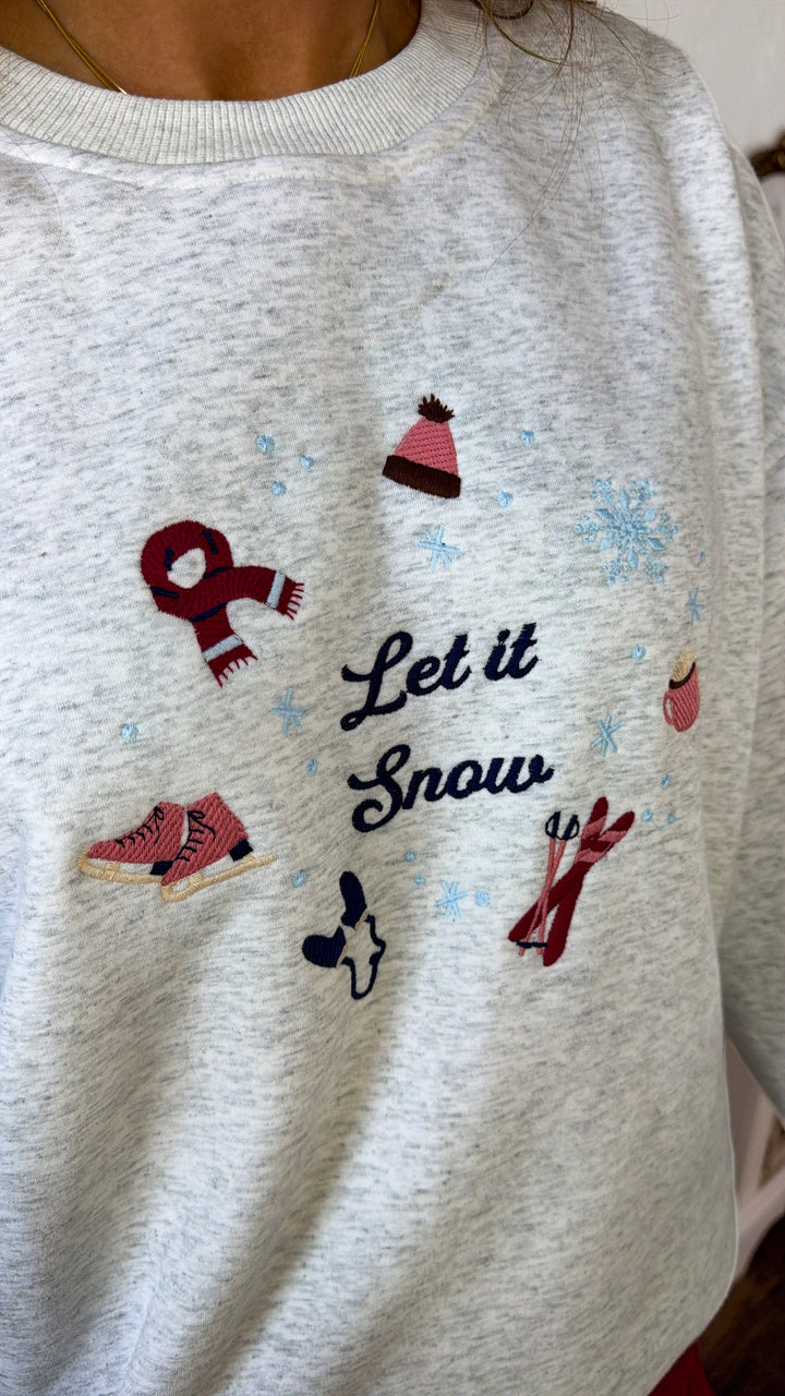 Winter Skis Crewneck, Melange